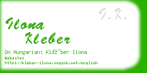 ilona kleber business card
